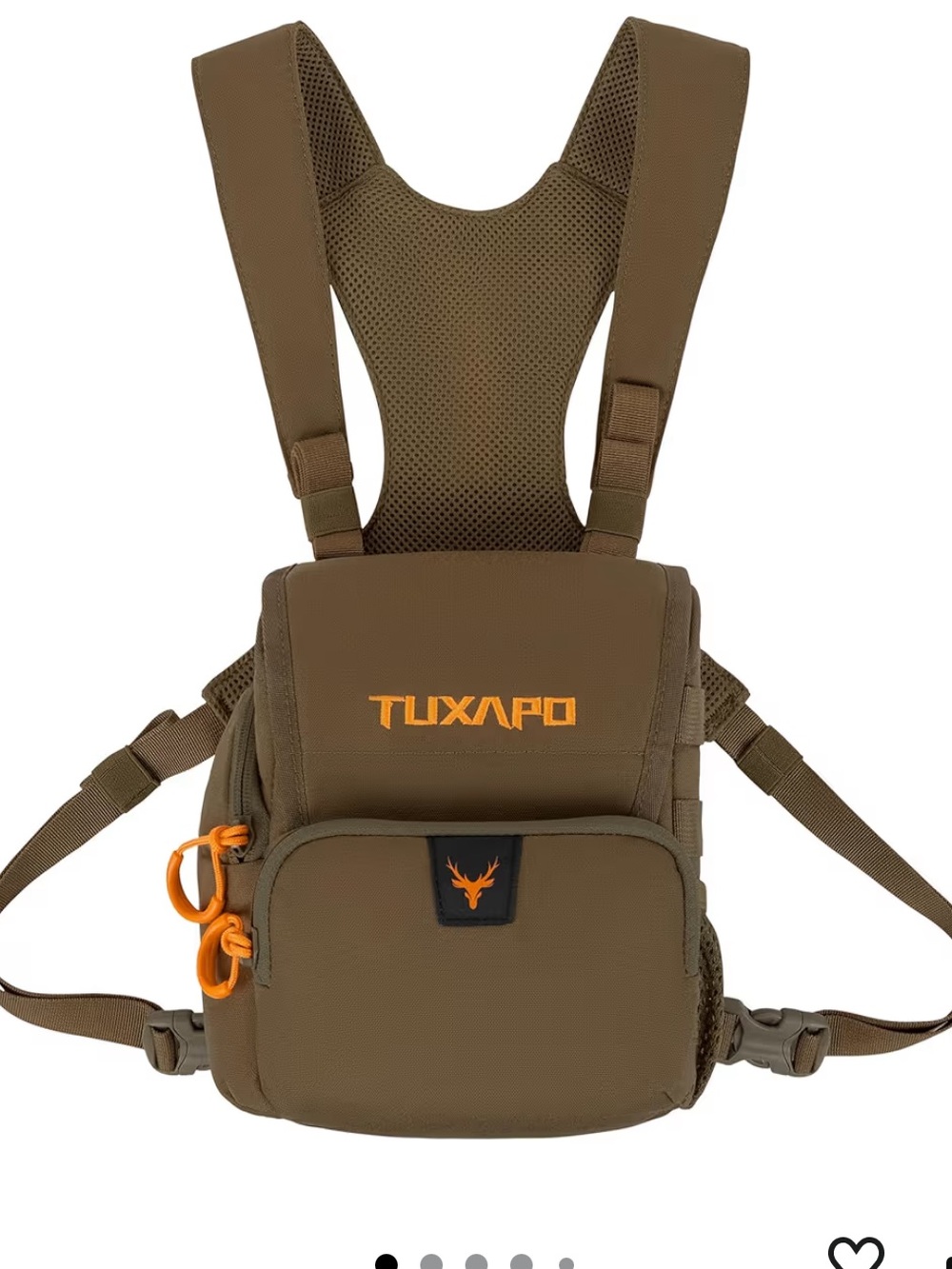 Anthropologie Olive Tactical Chest Pack with Orange Accents